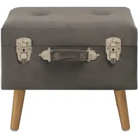 vidaXL Hocker mit Stauraum 40 cm Grau Samt