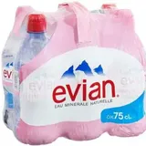 EVIAN Water sportverschluss - 6 x 0.75 L