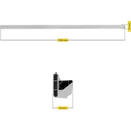 Schellenberg PVC-Winkelendleiste Maxi Rollladen 1,50 m grau