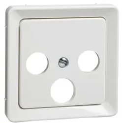 Elso 503624 Zentralplatte für Antennensteckdose 3 Loch RENOVIERUNG reinweiß