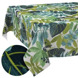 ANRO Tischdecke abwaschbar Lotuseffekt 100 x 140 cm Grün