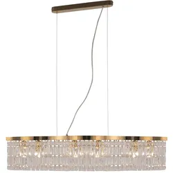Pendellampe Pendelleuchte Hängelampe Hängeleuchte Esszimmerlampe Kristalle gold