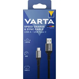 Varta USB-Kabel USB-A Stecker, USB-C® Stecker 2.00m 57935101111