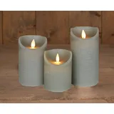 coen bakker LED Kerze 10 cm 12,5 cm 15 cm grau