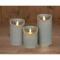 coen bakker LED Kerze 10 cm 12,5 cm 15 cm grau