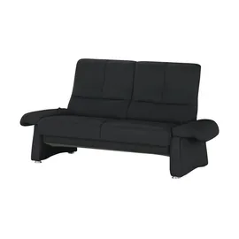 HIMOLLA Sofa Leder 2-Sitzer Schwarz