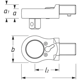 HAZET 6602-1 Einsteck-Vierkant 14 x 18 mm Vierkant massiv 10 mm (3/8