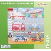 Vedes SpielMaus Holz Sound Holzpuzzle Straßenverkehr