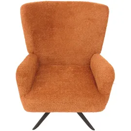 Mendler Lounge-Sessel HWC-N65 Chenille 75 x 99 x 75 cm Terracotta drehbar