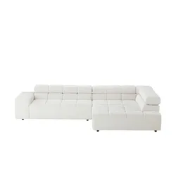 VIVA Ecksofa  Bandola ¦ weiß ¦ Maße (cm): B: 319 H: 82 T: 215