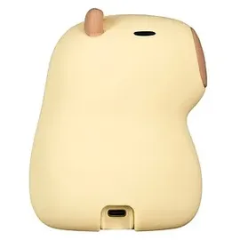 IDENA 40386 - LED Nachtlicht Capybara, Lampe aus Silikon mit Farbwechsel und Dimmer, ca. 11 cm groß, wiederaufladbar, USB Ladekabel inklusive, Beige
