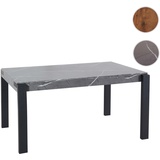 Mendler Esstisch HWC-L53, Tisch Küchentisch Esszimmertisch, Industrial Metall 140x80cm Marmor-Optik grau