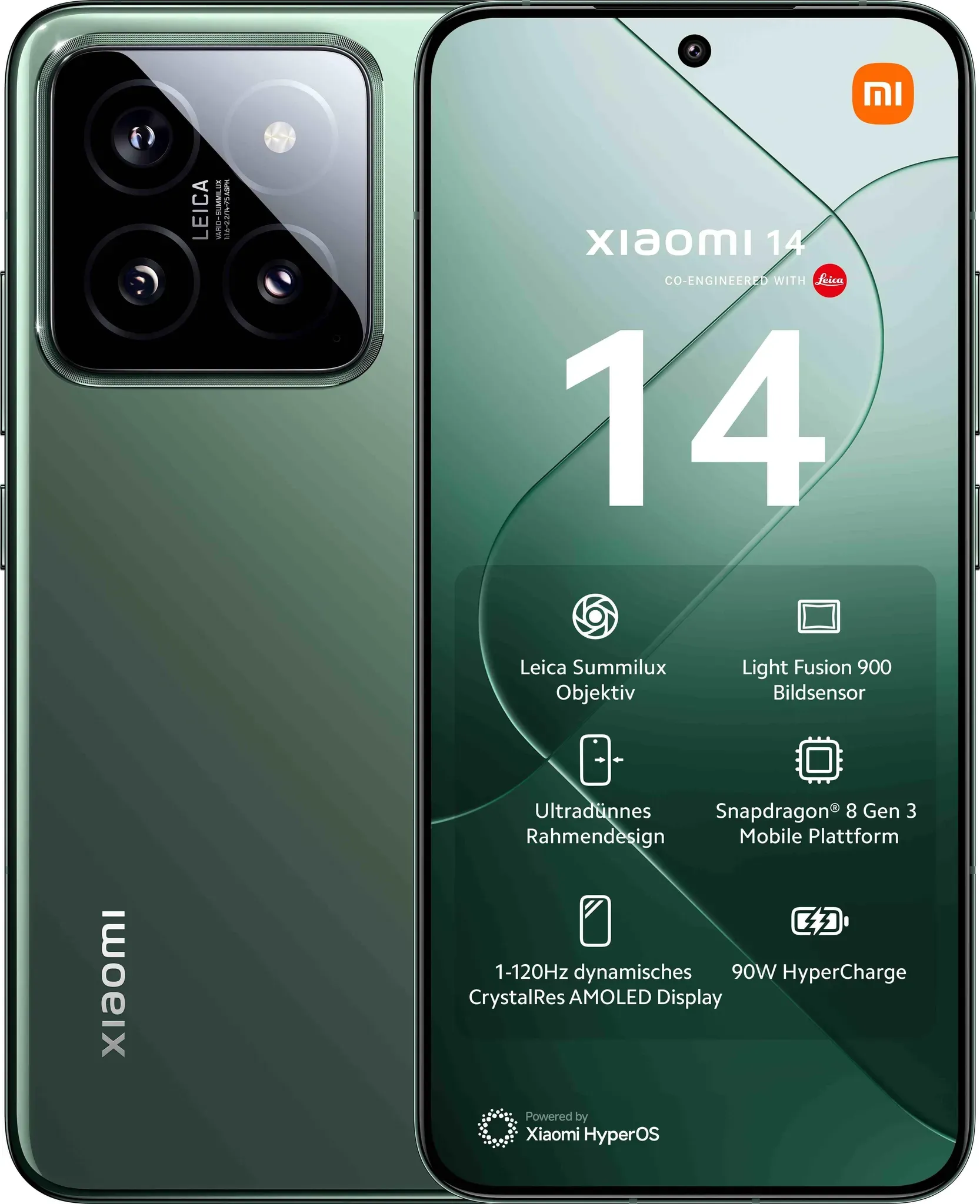 Xiaomi 14 12 GB + 512 GB Jade Green Smartphone