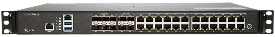 SonicWALL NSa 3700 - Essential Edition - Sicherheitsgerät - 10GbE, 5GbE - 1U - o