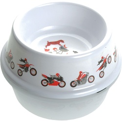 Booster Dog, bol alimentaire - Blanc/Rouge/Noir