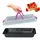 Relaxdays Backblech mit Deckel, 3 in 1 Kuchen Transportbox, BxT 40,5 x 32,5 cm, Backform, Transporthaube, schwarz/pink