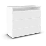 Rauch »Joel Kommode Wäscheschrank Bestseller Schrank«, mit drei Schubladen und Nische, Farbe Alpinweiß, 93x81x42cm