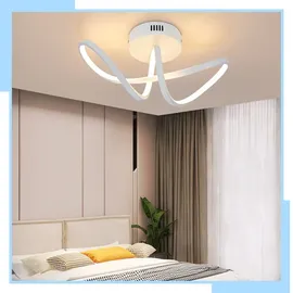 GBLY Deckenleuchte Schlafzimmer Deckenlampe Wohnzimmer: Modern Weiß 12W Design 3000K Warmweiß Küchenlampe Innen Deckenbeleuchtung LED