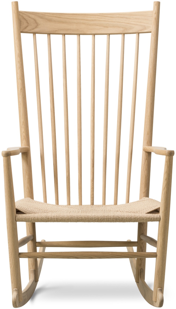 Wegner J16 Rocking Chair, eiche geseift / naturgeflecht