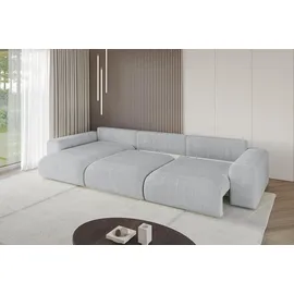 altdecor Ecksofa Cord 2-Sitzer Grau