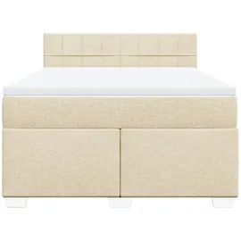 vidaXL Boxspringbett 160 x 200 cm Creme
