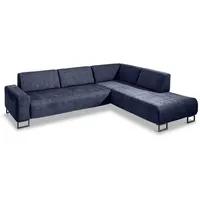 Segmüller Werkstätten Ecksofa Maxime01 Stoff Blau Navy