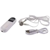 Enwye Tragbares Mini-FM-Transistorradio mit DSP-LCD-Display, wiederaufladbarer 300-mAh-Akku, Kopfhörer im Taschenformat für Spaziergänge und Reisen, Weiß​