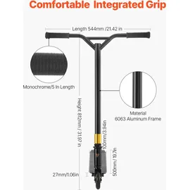 Vevor Stunt Scooter, komplette Trick-Scooter für Kinder im Alter von 11–13 Jahren, Freestyle-Street-Rider für Fortgeschrittene und Anfänger,