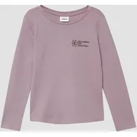 s.Oliver Longsleeve mit glitzerndem Front- und Rückenprint - pink - 92/98