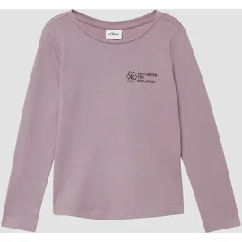 s.Oliver Longsleeve mit glitzerndem Front- und Rückenprint - pink - 92/98