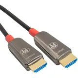 FeinTech Optisches HDMI Glasfaser-Hybrid Kabel 8K / 4K 120Hz, 1440p 144Hz für HDMI 2.1 Gaming, HDMI PS5 Xbox PC TV, 48Gbps, unterstützt eARC, CEC, VRR, HDR, Dolby Atmos, 3D, VMI90150
