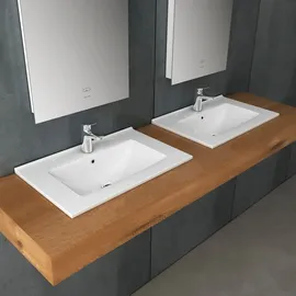 Alpenberger Gäste WC Waschbecken Keramik | Waschtisch Einbauwaschbecken | Aufsatzwaschbecken Waschplätze | Handwaschbecken mit Nano Bad