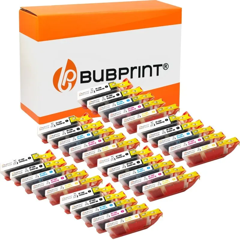 30er-Pack Bubprint Kompatibel Druckerpatronen für Canon PGI-550 CLI-551 XL für Pixma IP7200 IP7250 IX6850 IP8750 MG5450 MG5550 MG5650 MG6350 MG6450