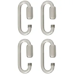 4 x Kettenglied Schnellverschluss 5mm 39x13mm 1,2To, verzinkt