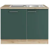 OPTIFIT Savona405 Spülenschrank-Set Steingrün