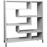 Mäusbacher Raumteiler "Tetrix", grau (kreidegrau matt lack), B:130cm H:143cm T:43cm, Regale, Raumteiler, Breite 130 cm