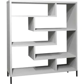 Mäusbacher Raumteiler "Tetrix", grau (kreidegrau matt lack), B:130cm H:143cm T:43cm, Regale, Raumteiler, Breite 130 cm