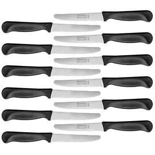Frühstücksmesser mit Wellenschliff aus rostfreiem Chromstahl, 12er-Set