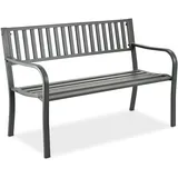 Relaxdays Gartenbank 82 x 127 x 59,5 cm Grau