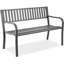 Relaxdays Gartenbank 82 x 127 x 59,5 cm Grau