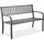 Relaxdays Gartenbank 82 x 127 x 59,5 cm Grau