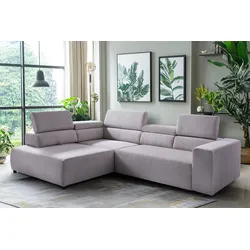 Ecksofa EXXPO - SOFA FASHION "VITTORIO", braun, B:308cm H:73cm T:203cm, Sofas, inkl. Kopfteil- und Sitztiefenverstellung, wahlweise mit Bettfunktion