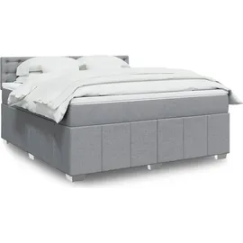 vidaXL Boxspringbett 180 x 200 cm Hellgrau