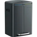 Songmics Mülleimer 2 x 20 l Grau