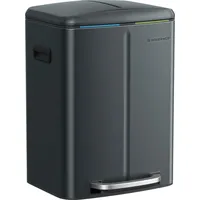 Songmics Mülleimer 2 x 20 l Grau