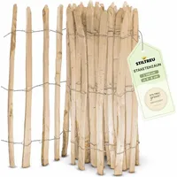 STILTREU Englischer Staketenzaun Kastanie - Länge 5 Meter, Höhe 100 cm, Lattenabstand 6-8 cm