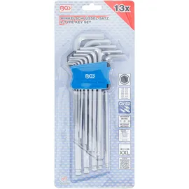 BGS Winkelschlüssel-Satz extra lang Innensechskant/Innensechskant mit Kugelkopf 1,5 - 10 mm