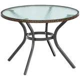 Merxx Ravenna Gartentisch Ø 100 x 108 cm Graphit/Schoko