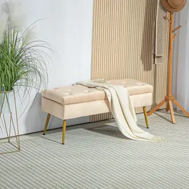 Homcom Sitzbank Bettbank Beige 102 x 35 x 43 cm