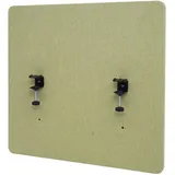 Proregal Akustik-Tischtrennwand HxBxT 60x65x2 cm Doppelwandig Stoff Grün Büro-Sichtschutz Schreibtisch Pinnwand
